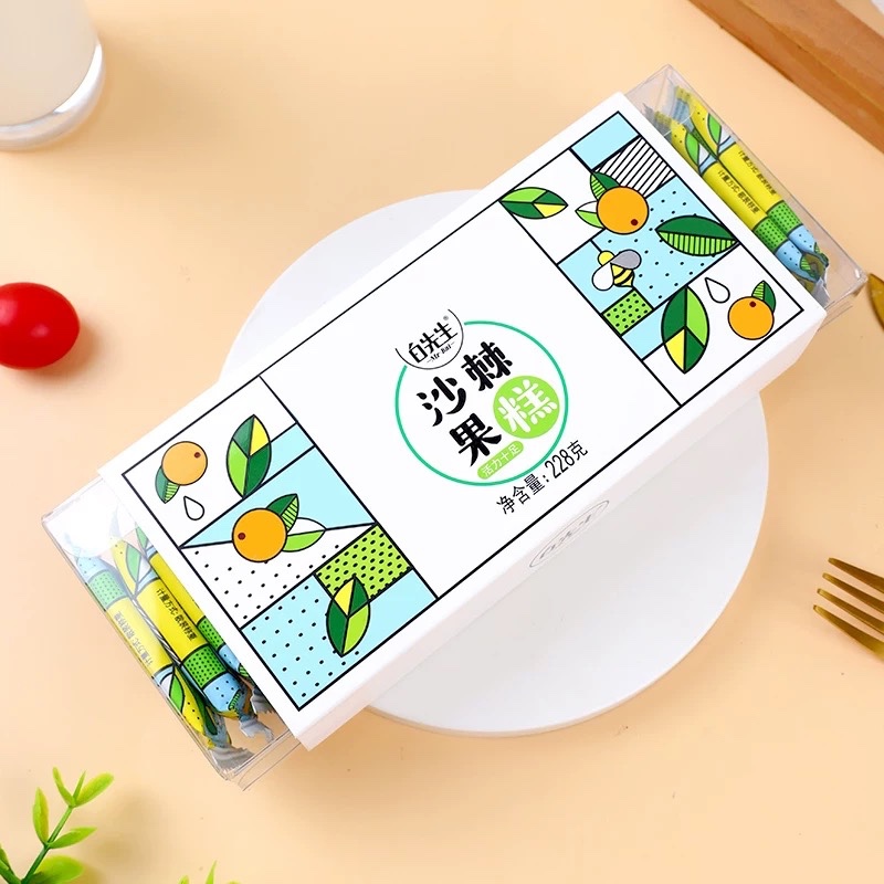 【白先生】沙棘果糕软糖 天然维C Q弹养胃 嚼得到的阳光 228g/盒