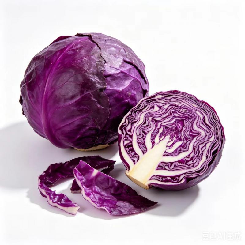 新鲜紫甘蓝 现摘紫包菜 凉拌榨汁蔬菜