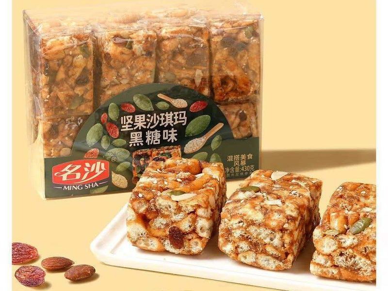【名沙】名沙沙琪玛松软香甜坚果营养配料干净430g*2