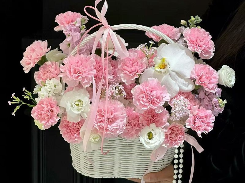 本土时令鲜花花篮 乔迁开业祝寿百搭花艺
