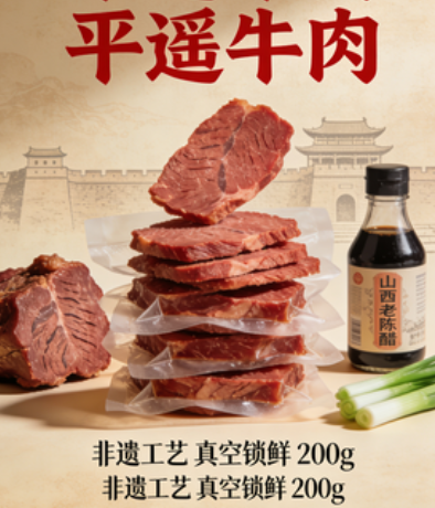 【晋味源】平遥牛肉非遗工艺卤制肉质鲜嫩真空包装山西特产 200g
