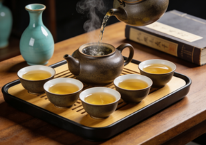 【晋陶记】平定刻花瓷非遗手工刻绘白地黑花茶具套装山西特产