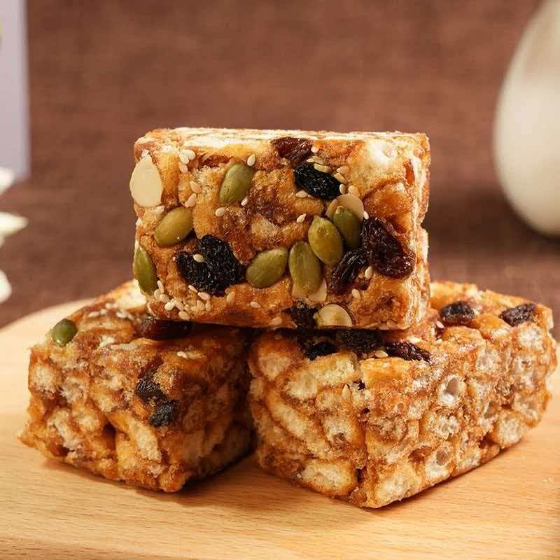 MINGSHA/名沙低甜坚果燕麦沙琪玛0反式零食蛋糕口感代早餐送麻花
