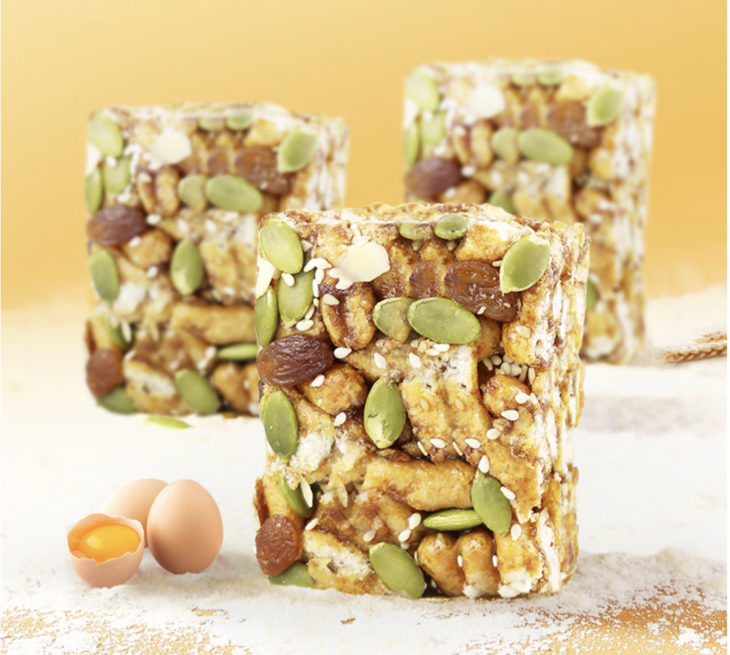 山西名沙食品 黑糖味坚果沙琪玛 手工熬糖+大颗坚果 303g/袋